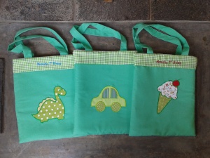 Goody bag handmade-aneka warna-hijau