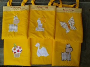 Goody bag handmade-aneka warna-kuning