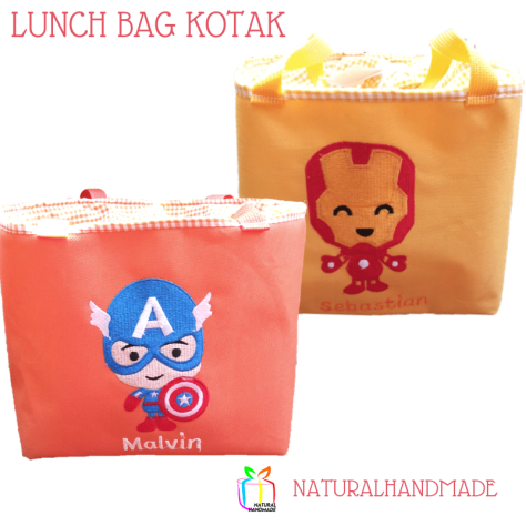 Goodie bag ultah anak custom-lunch bag avangers