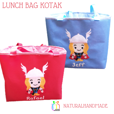 Goodie bag ultah anak custom-lunch bag avangers